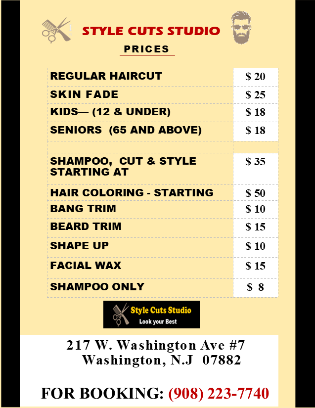 Style Cuts Studio Prices